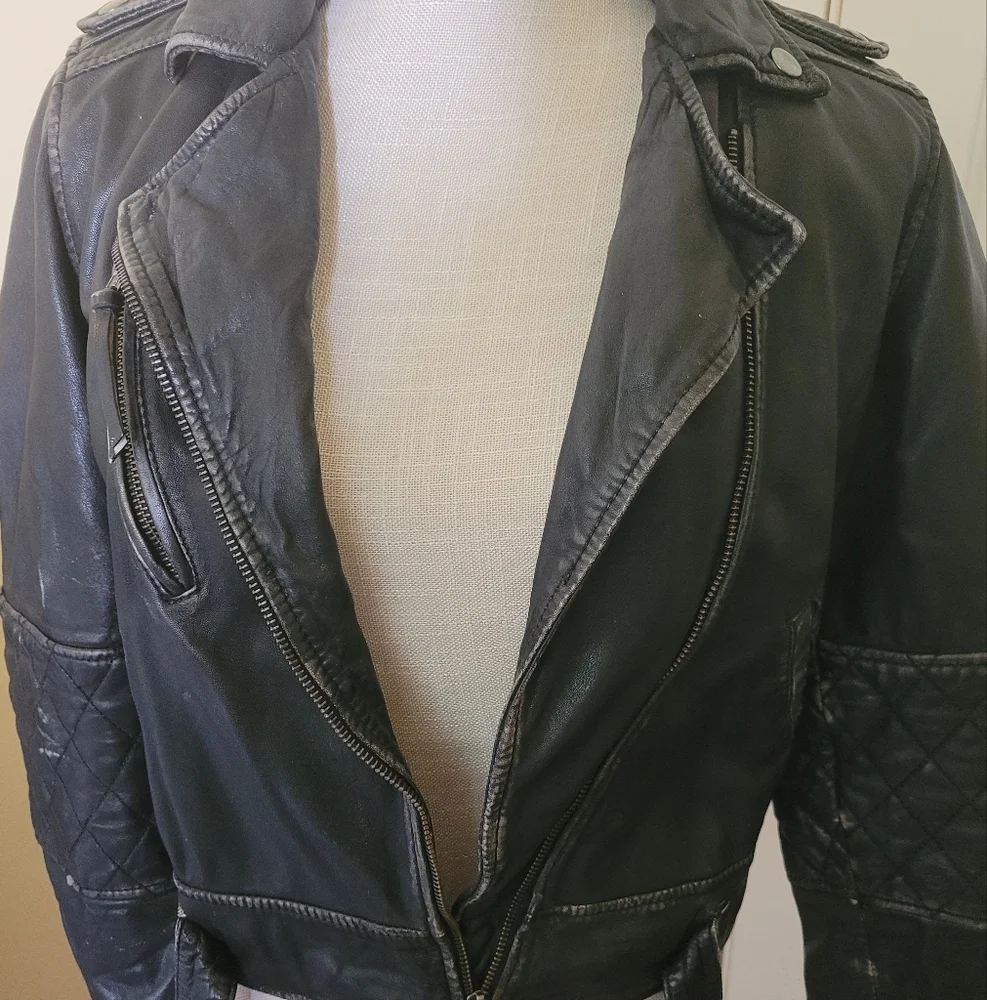 Nicole by Nicole Miller Black Leather Jacket - Picture 2 of 7